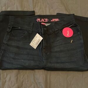 PLACE Dark Denim shorts  size 14 girls